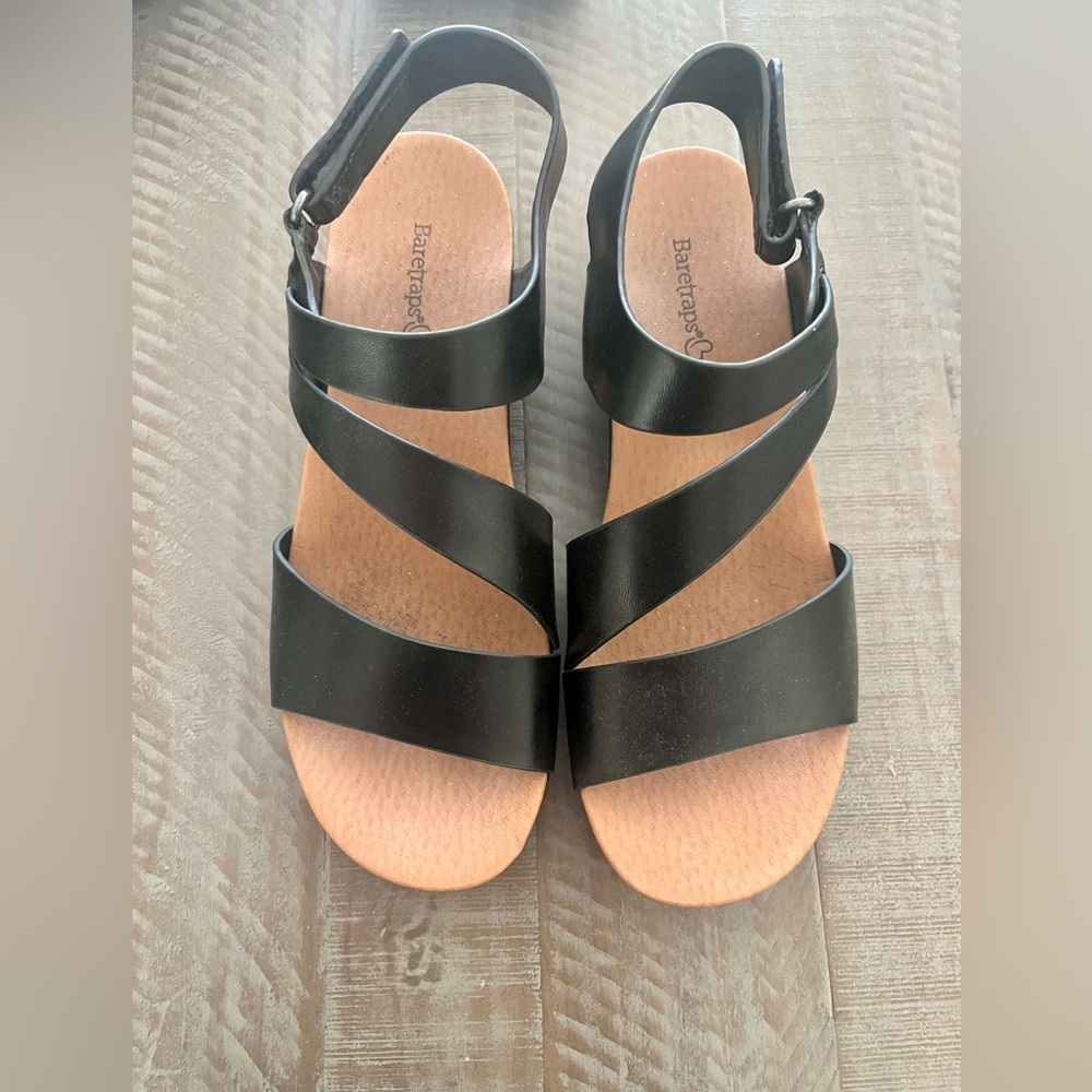 Baretrap Black Strappy Women's Sandals